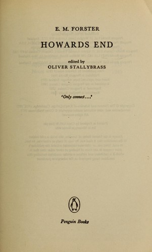 E. M. Forster: Howards End (1992, Penguin, Penguin Books)